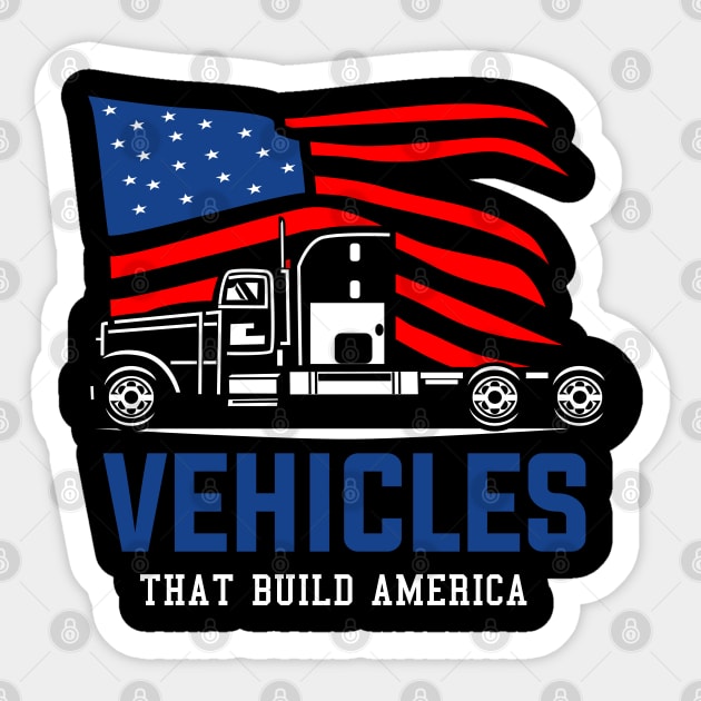 AMERICAN TRUCK CARTOON Sticker by beanbeardy